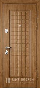 Теплая входная дверь для дома из бруса №17 внешняя - фото