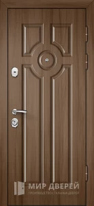 Коричневая входная дверь в частный дом №10 внешняя - фото